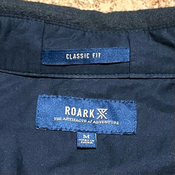 Roark Nordsman Wool Blend Flannel Plaid Classic Fit Shirt In Rust/Charcoal Sz M - Picture 6 of 11